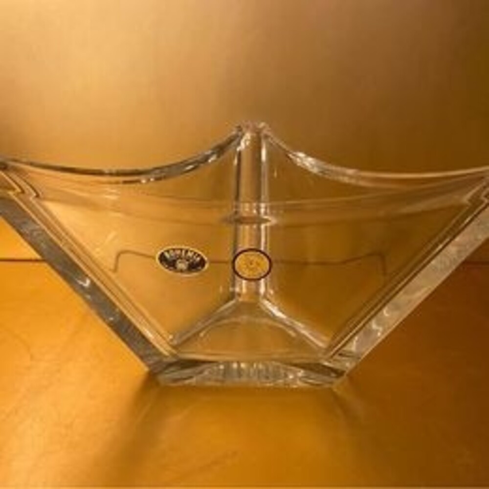Bohemia Triangle Dish Czech Republic 24% PbO [Item 112]